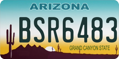 AZ license plate BSR6483