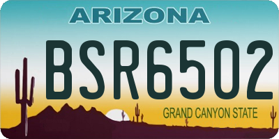 AZ license plate BSR6502