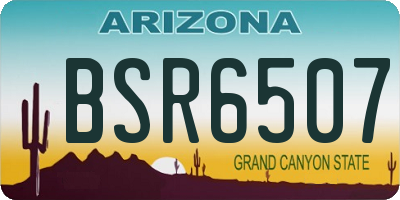 AZ license plate BSR6507