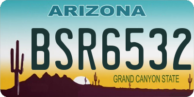 AZ license plate BSR6532