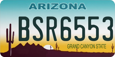 AZ license plate BSR6553