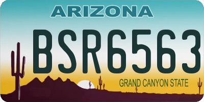 AZ license plate BSR6563