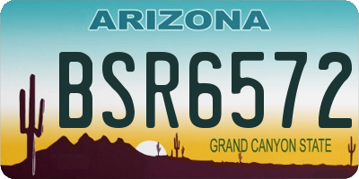 AZ license plate BSR6572