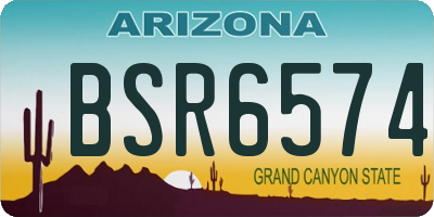 AZ license plate BSR6574