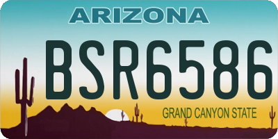 AZ license plate BSR6586