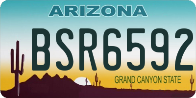 AZ license plate BSR6592