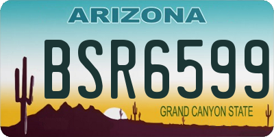 AZ license plate BSR6599