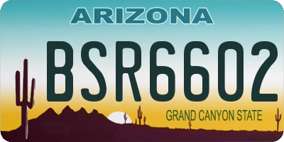 AZ license plate BSR6602