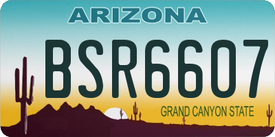 AZ license plate BSR6607