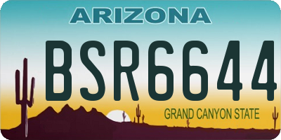 AZ license plate BSR6644