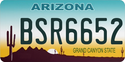 AZ license plate BSR6652