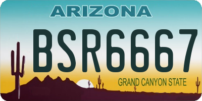 AZ license plate BSR6667