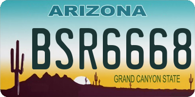 AZ license plate BSR6668