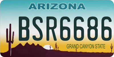 AZ license plate BSR6686