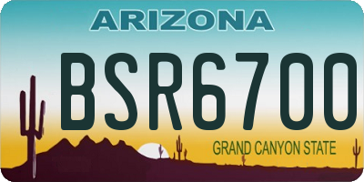 AZ license plate BSR6700