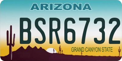 AZ license plate BSR6732