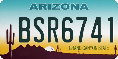 AZ license plate BSR6741