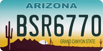 AZ license plate BSR6770