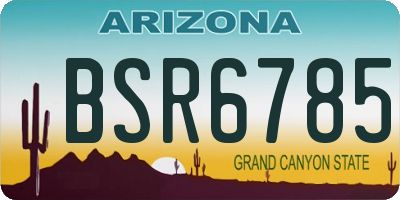 AZ license plate BSR6785