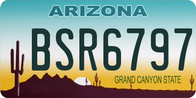 AZ license plate BSR6797