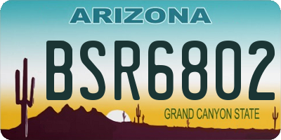 AZ license plate BSR6802