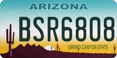 AZ license plate BSR6808