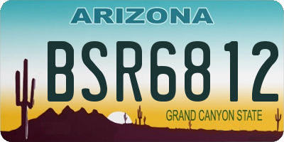 AZ license plate BSR6812