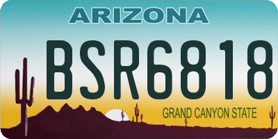 AZ license plate BSR6818