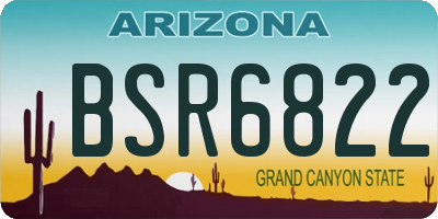 AZ license plate BSR6822