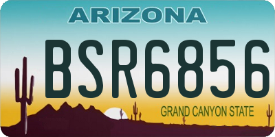 AZ license plate BSR6856