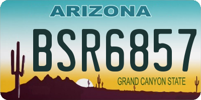 AZ license plate BSR6857