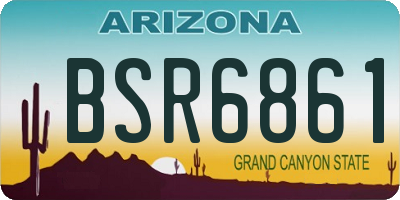 AZ license plate BSR6861