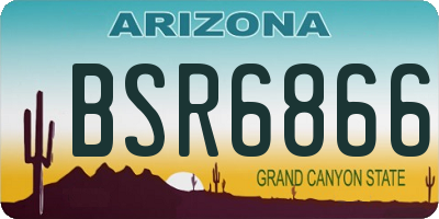 AZ license plate BSR6866