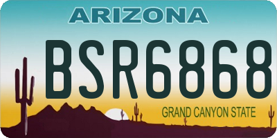 AZ license plate BSR6868