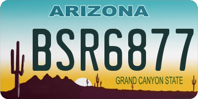 AZ license plate BSR6877