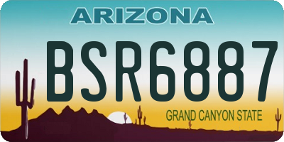 AZ license plate BSR6887