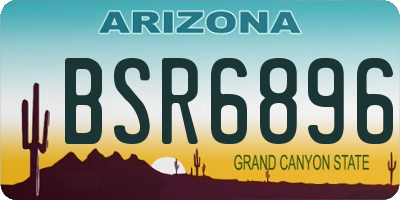 AZ license plate BSR6896