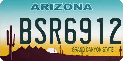 AZ license plate BSR6912