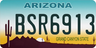 AZ license plate BSR6913