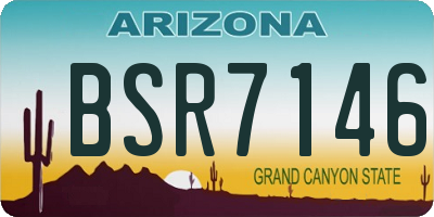 AZ license plate BSR7146