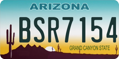 AZ license plate BSR7154