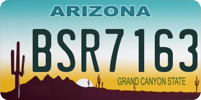 AZ license plate BSR7163