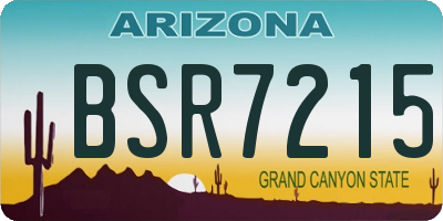 AZ license plate BSR7215