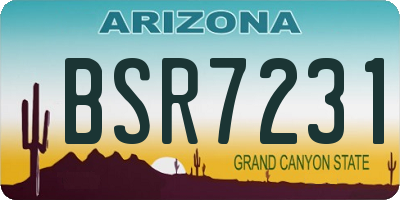 AZ license plate BSR7231