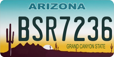AZ license plate BSR7236