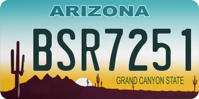 AZ license plate BSR7251