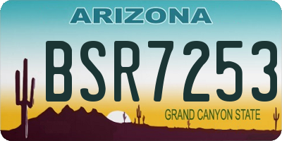 AZ license plate BSR7253
