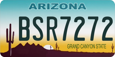 AZ license plate BSR7272