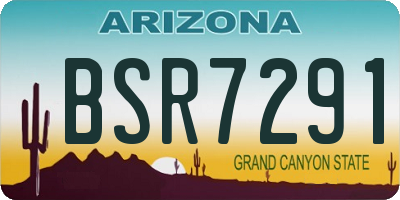 AZ license plate BSR7291