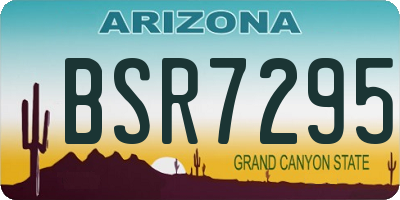 AZ license plate BSR7295